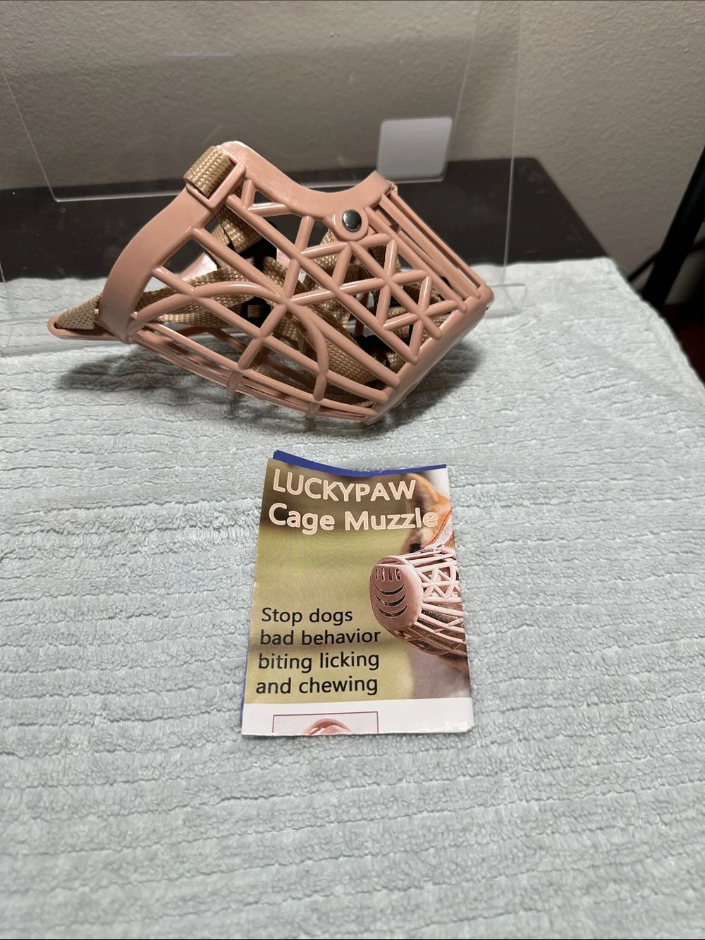 LuckyPaw Nude Cage Muzzle with adjustability NWT